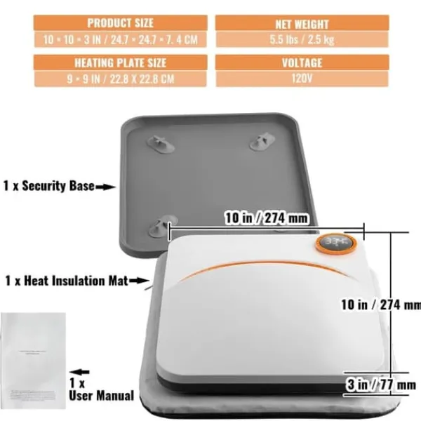 Bærbar 9 x 9 Heat Press Easy Press til DIY-sublimation T-shirts og overførsler. Perfekt til kreative projekter!