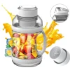 Bærbar Blender, USB Genopladelig, 68oz Kapacitet,hvid Outlet