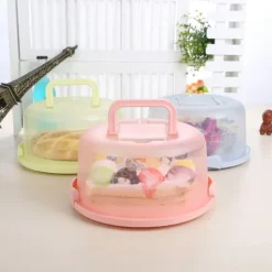 Bærbar Cupcake Carrier Madopbevaringsboks med Håndtag Transparent Kageæske Discount