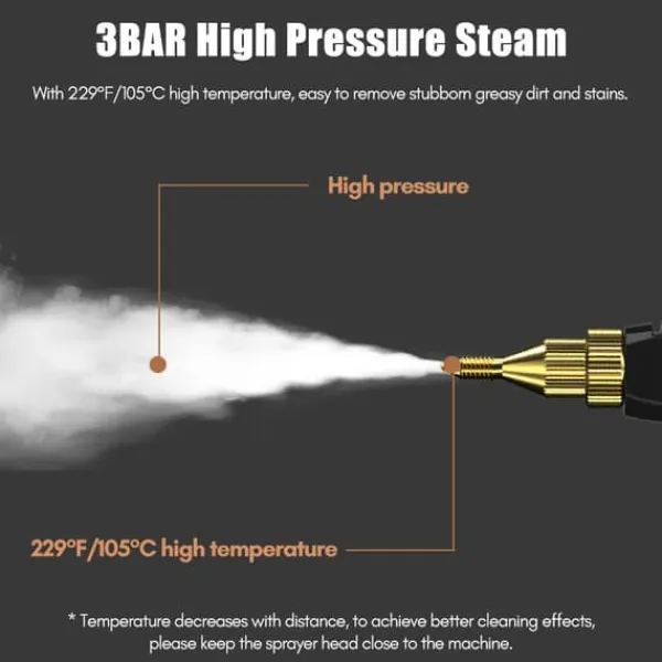 Damprensere>Bærbar damprenser - Dampvasker - 2500 W - Høj temperatur - Trykdamp - 220 V - CE-certificeret - Blå