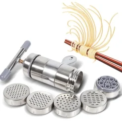 Bærbar nudelmaskine i rustfrit stål - nem manuel nudelpresse Clearance