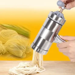Bærbar nudelmaskine i rustfrit stål - nem manuel nudelpresse Clearance