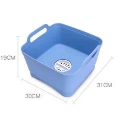 Bærbar Opvaskebalje med Håndtag Pakke med 2 stk. - Grå Sale