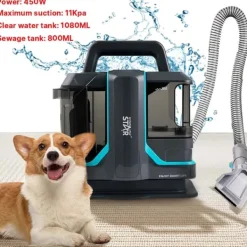 Bærbar tæpperenser, stærk sugeevne, kompakt design,11Kpa Best