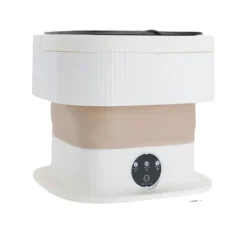 Bærbar Vaskemaskine, 10L Kapacitet, Pladsbesparende Design,Mørk khaki Hot