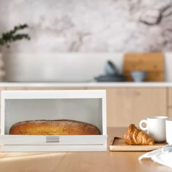 Brødkasser & Brødposer>Brødkasse, rustfrit stål, 20,5x34,5x23,5 cm