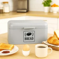 Brødkasser & Brødposer>Brødkasse, 16,5x30x19 cm, Sølv