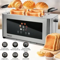 Brødrister, LCD Touch Display, 7 Ristningsniveauer,EU Online