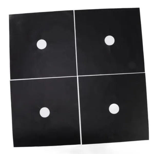 Komfurer>Brænderbeskyttelsessæt til komfur - Non-stick beskyttelsesmåtte til gaskomfur i køkkenet (4 stk., sort, 27x27 cm)