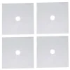 Brænderbeskyttelsessæt til komfur - Non-stick beskyttelsesmåtter til gaskomfur - 4 dele, sølv, 27x27 cm Online