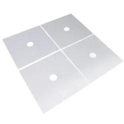 Brænderbeskyttelsessæt til komfur - Non-stick beskyttelsesmåtter til gaskomfur - 4 dele, sølv, 27x27 cm Online