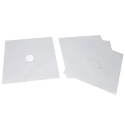 Brænderbeskyttelsessæt til komfur - Non-stick beskyttelsesmåtter til gaskomfur - 4 dele, sølv, 27x27 cm Online