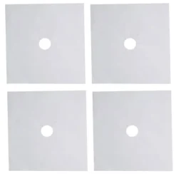 Brænderbeskyttelsessæt til komfur - Non-stick beskyttelsesmåtter til gaskomfur - 4 dele, sølv, 27x27 cm Online