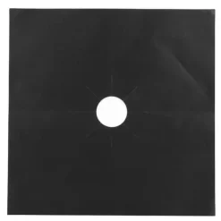 Brænderbeskyttere til gaskomfur - Sæt med 4, non-stick oliebeskyttelsesmåtter (sort) Outlet