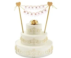 Bryllup Just Married kagedekoration 25 cm