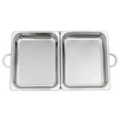 Buffet Chafing Dish Sæt, Varmefad med spritbrænder, 4-delt sæt inkl. tang og skeer New