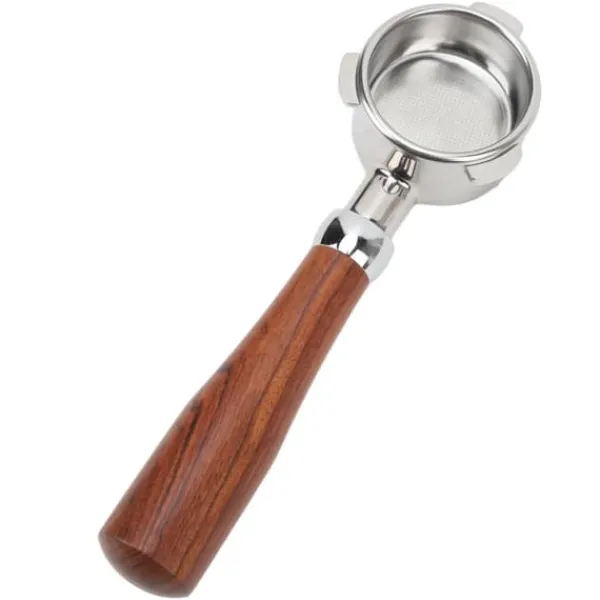Bundløs portafilter i rustfrit stål, håndholdt, nøgen portafilter til Breville 8-serie kaffemaskine, 54 mm E-cirkulært mønster, siamesisk palisander | CDON Hot