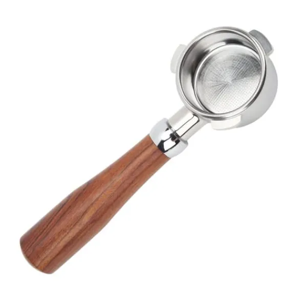 Bundløs portafilter i rustfrit stål, håndholdt, nøgen portafilter til Breville 8-serie kaffemaskine, 54 mm E-cirkulært mønster, siamesisk palisander | CDON Hot
