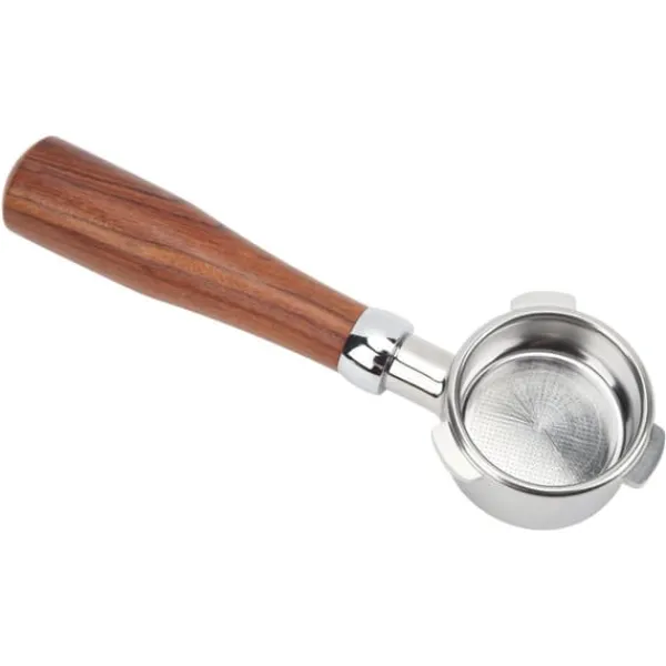 Bundløs portafilter i rustfrit stål, håndholdt, nøgen portafilter til Breville 8-serie kaffemaskine, 54 mm E-cirkulært mønster, siamesisk palisander | CDON Hot