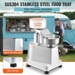 Burgerpatty-maskine, 29x21x29 cm, rustfrit stål Outlet