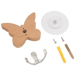 Butterfly træ vægkrog til frakker, tøj, hatte og håndklæder Discount