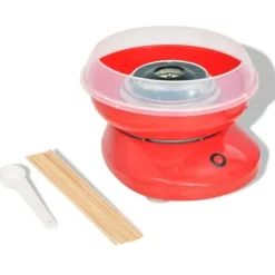 Candyfloss-maskine 480 W - Perfekt til fødselsdagsfester | Farve: Rød Clearance