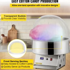 Candyflossmaskine kuppel, 52 cm, Transparent, Akryl Sale