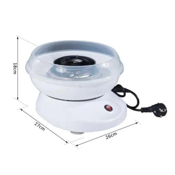 Candyflossmaskine, 27x26x18 cm, Hvid