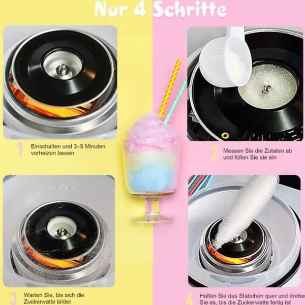 Candyflossmaskine, 27x26x18 cm, Hvid