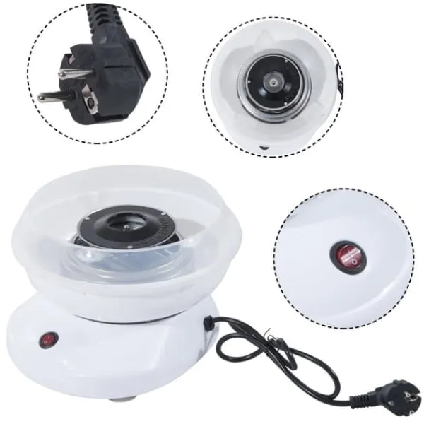 Candyflossmaskine, 27x26x18 cm, Hvid