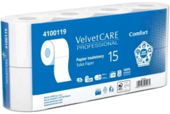 Toiletpapir>Cellulose fløjl toiletpapir / 8 ruller / hvid VLP-4100119