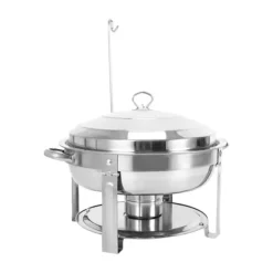 Chafing Dish - Buffetvarmer - Rund - Til Catering - Til Fester & Arrangementer - Sølv Discount