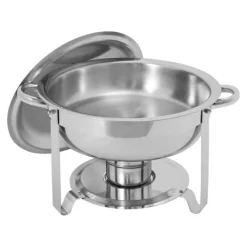 Chafing dish buffetsæt, 4,5 L madvarmer, rustfrit stål, guld, alkoholdrevet, selvbetjening til fester/bryllupper Clearance