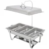 Chafing Dish Buffetvarmer - Serveringsvarmer - Rustfrit Stål - Til Catering, Restaurant & Hotel - Kommerciel New