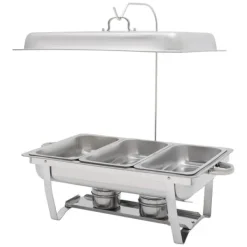 Chafing Dish Buffetvarmer - Serveringsvarmer - Rustfrit Stål - Til Catering, Restaurant & Hotel - Kommerciel New