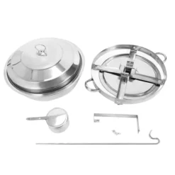 Chafing Dish, Rustfrit Stål, 7,5 Liter Kapacitet, 35 cm Diameter, Termisk Isolering, Egnet til Standard Brændstofkilder Outlet