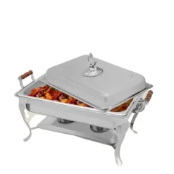 Tilbehør Til Madservering>Chafing Dish, Rustfrit Stål, 2,38 Gallon, Justerbar Opvarmning, Holdbar Design, Egnet til Begivenheder