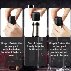 Champagne Saver Frisk opbevaring Lækagesikker flaskeforseglingshætteprop Outlet