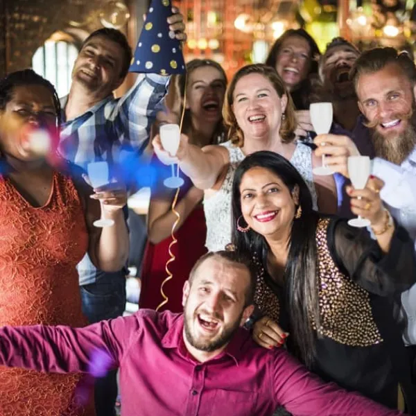 Champagneglas sæt, 19x6,5 cm, Hvid New