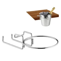 Champagnekøler, 8.5x19.5x37 cm, Sølv, Jern New