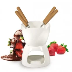 CHOKOLADEFONDUE SÆT + BANKET BIANCA gafler Best