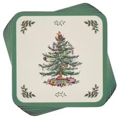 Bordskånere Til Glas>Christmas Tree Coasters, 6-pack - Spode