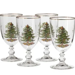 Christmas Tree Wine Glass 45cl, 4-pack - Spode Best