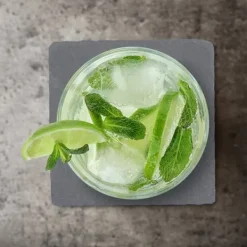 Bordskånere Til Glas>Coaster-sæt, 0,2x10x10 cm, Grå