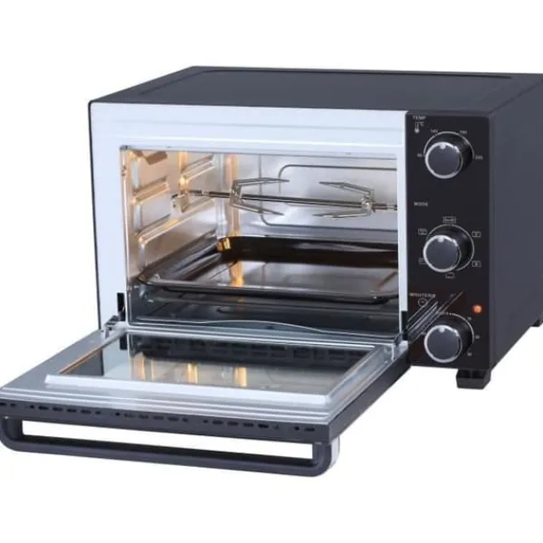 CONTINENTAL EDISON CEMF35B4 - Elektrisk miniugn 35L svart - 1500W - Rotisserie, Naturlig konvektion New