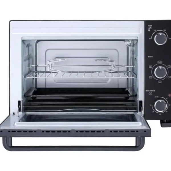 CONTINENTAL EDISON CEMF35B4 - Elektrisk miniugn 35L svart - 1500W - Rotisserie, Naturlig konvektion New