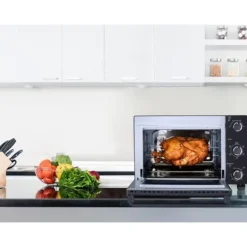 CONTINENTAL EDISON CEMF35B4 - Elektrisk miniugn 35L svart - 1500W - Rotisserie, Naturlig konvektion New