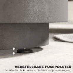 Cool Bar sidebord med aftagelig top, 10 L drikkekøler, bistrobord til fest/camping, lysegrå New