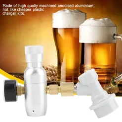 CO2-opladersæt til fadølstank - regulator og gasafbryder inkluderet (0-150 PSI) New