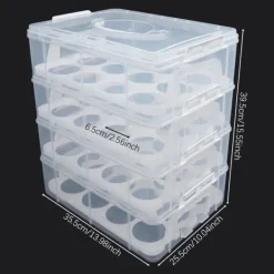 Kagedåser>Cupcake Bærer, 4 Lag, 48 Cupcake Kapacitet,Klar